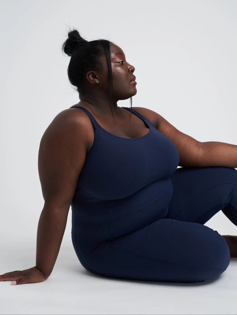 Universal Standard Next To Naked Bodysuit Unitard S 14-16 Plus XL Navy Blue Soft